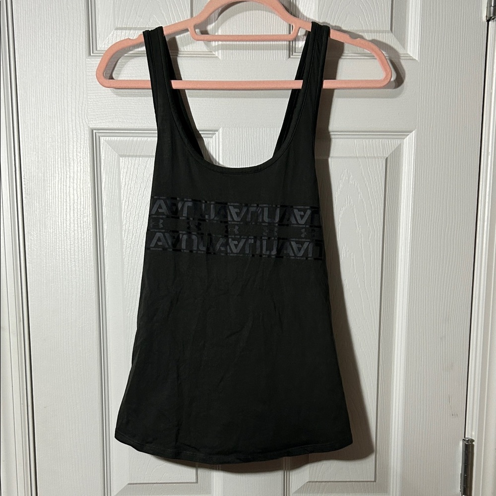Under Armour Olive Green Graphic Logo Tank Top